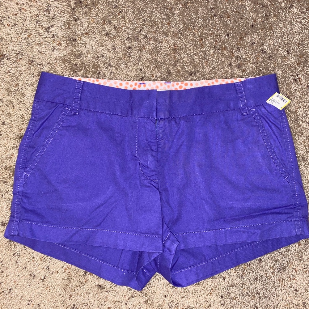 J. Crew purple chino shorts size 6